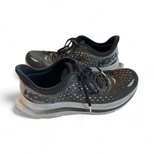 Hoka Black and Gray Running Shoes